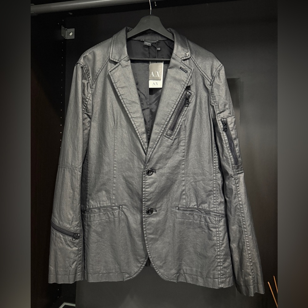 Armani Exchange men’’ blazer jacket size L Gray Jacket